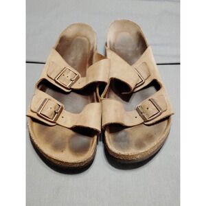 Birkenstock Arizona Brown Leather Slides Buckle Sandal Resort Preppy Men 45/11.5